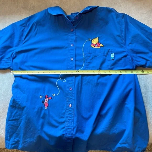- Disney Pooh @ Disney button down blue shirt - Picture 7 of 11